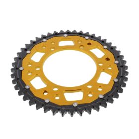 Corona ZF 46 denti passo 530 oro nera dual ZFD-479-46-GLD