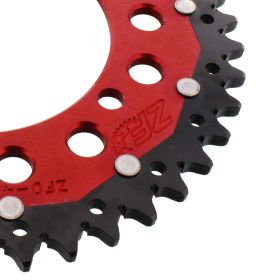 ZF Crown 43 Teeth Pitch 520 Red Black Dual ZFD-486-43-RED