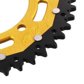 ZF Crown 44 Teeth Pitch 520 Black Gold Dual ZFD-486-44-GLD