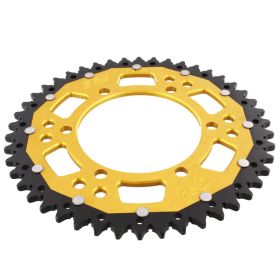 Corona ZF 46 denti passo 520 oro nera dual ZFD-486-46-GLD