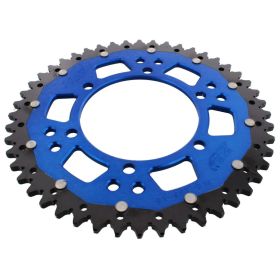Corona ZF 48 denti passo 520 blu nera dual ZFD-486-48-BLU