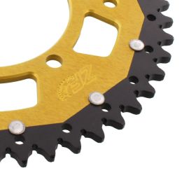 Corona ZF 48 denti passo 520 oro nera dual ZFD-486-48-GLD