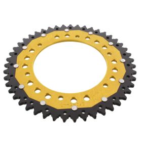 ZF 47-Zähne-Kettenrad Teilung 520 Schwarz Gold Dual ZFD-5-47-GLD