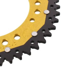 ZF 47-Zähne-Kettenrad Teilung 520 Schwarz Gold Dual ZFD-5-47-GLD