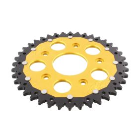 Corona ZF 40 denti passo 520 oro nera dual ZFD-701-40-GLD per Aprilia