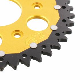 Corona ZF 40 denti passo 520 oro nera dual ZFD-701-40-GLD per Aprilia