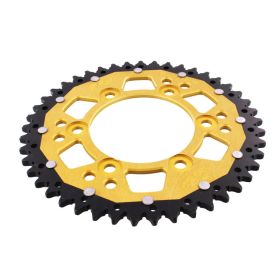 Corona ZF 45 denti passo 520 oro nera dual per Ducati