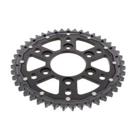 ZF Schwarzes Doppelkettensprocket mit 45 Zähnen und 530er Teilung für Ducati MULTISTRADA