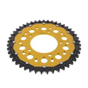 Corona ZF 45 denti passo 525 oro nera dual per Suzuki
