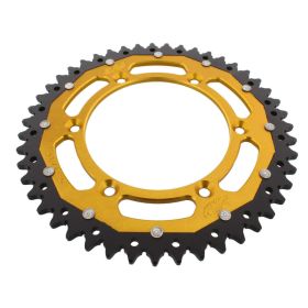 Corona ZF 47 denti passo 520 oro nera dual per Suzuki