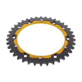 ZF Crown 38 Teeth Pitch 520 Black Gold Dual ZFD-822-38-GLD