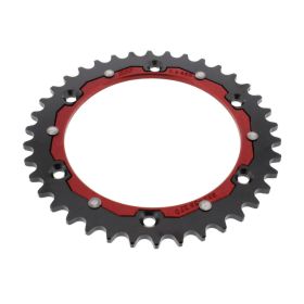 ZF Krone 38 Zähne Teilung 520 Rot Schwarz Dual ZFD-822-38-ROT
