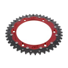 ZF Krone 42 Zähne Teilung 520 Rot Schwarz Dual ZFD-822-42-ROT