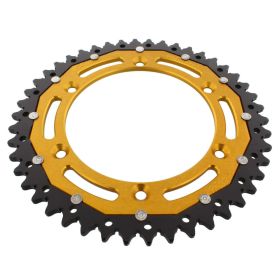 ZF Krone 46 Zähne Teilung 520 Gold Schwarz Dual ZFD-822-46-GLD