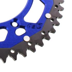 Corona ZF 51 denti passo 520 blu nera dual ZFD-822-51-BLU