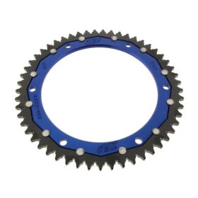 Corona ZF 53 denti passo 428 blu nera dual per Yamaha