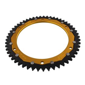 ZF Krone 53 Zähne Pitch 428 Schwarz Gold Dual für Yamaha