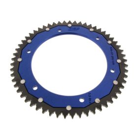Corona ZF 57 denti passo 428 blu nera dual per Yamaha