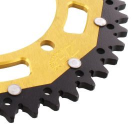 ZF Krone 46 Zähne Pitch 520 Schwarz Gold Dual für Yamaha