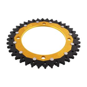 Corona ZF 40 denti passo 520 oro nera dual ZFD-857-40-GLD