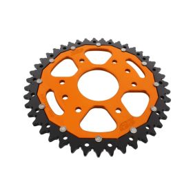 ZF Krone 43 Zähne Teilung 520 Orange Schwarz Dual ZFD-890-43-ORG