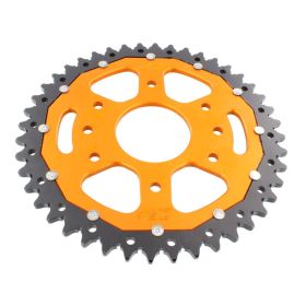 ZF Krone 44 Zähne Teilung 520 Orange Schwarz Dual ZFD-890-44-ORG