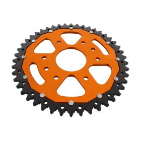 ZF Krone 46 Zähne Teilung 520 Orange Schwarz Dual ZFD-890-46-ORG
