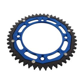 Corona ZF 46 denti passo 428 blu nera dual ZFD-895-46-BLU