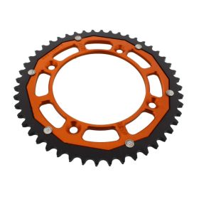 ZF 48 Tooth Orange Black Dual Chainring 428 Pitch ZFD-895-48-ORG