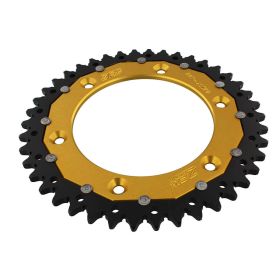 ZF Crown 42 Teeth Pitch 520 Black Gold Dual ZFD-897-42-GLD