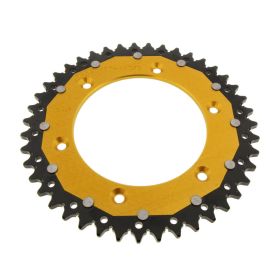Corona ZF 43 denti passo 520 oro nera dual ZFD-897-43-GLD