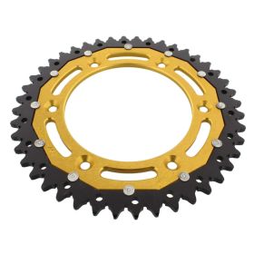Corona ZF 44 denti passo 520 oro nera dual ZFD-897-44-GLD