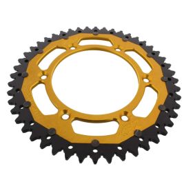 Corona ZF 48 denti passo 520 oro nera dual ZFD-897-48-GLD