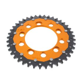 Corona ZF 41 denti passo 525 arancio nera dual per Ktm