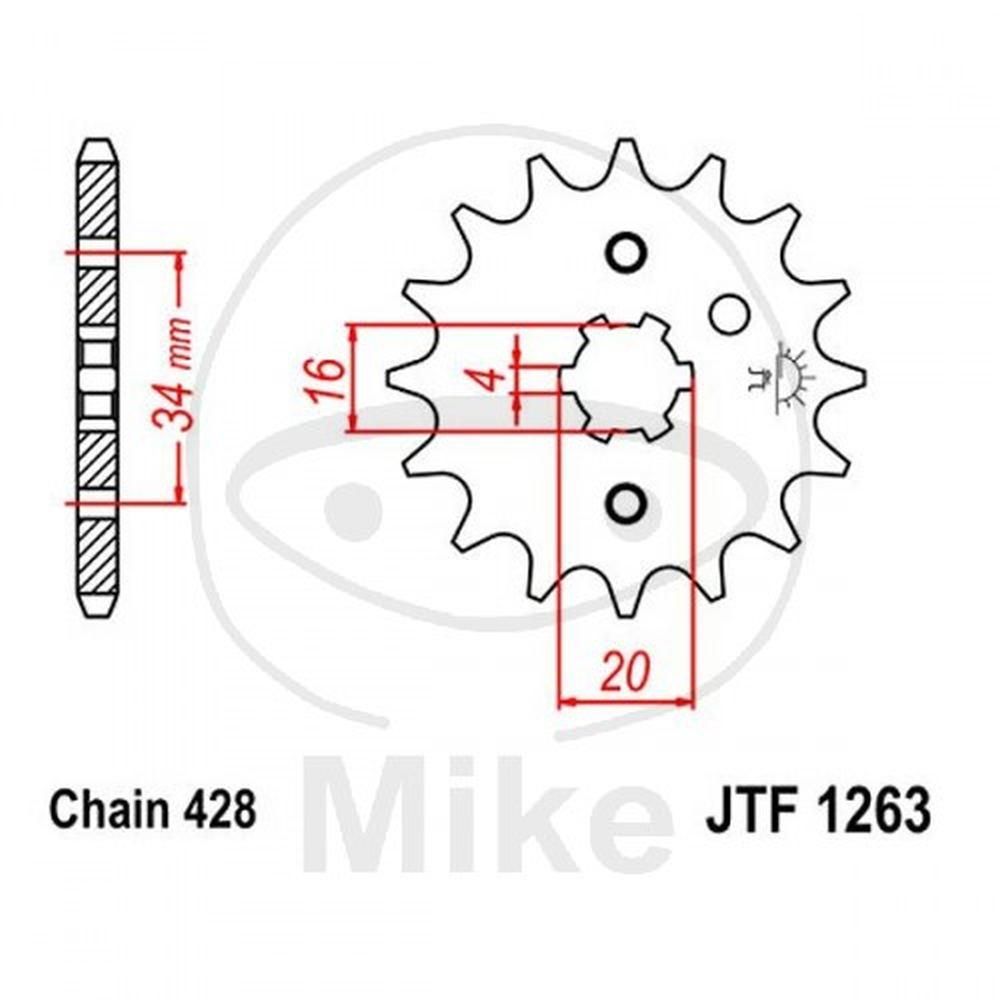 JT JTF1263.13 Pinion - BRIXIAMOTO.com
