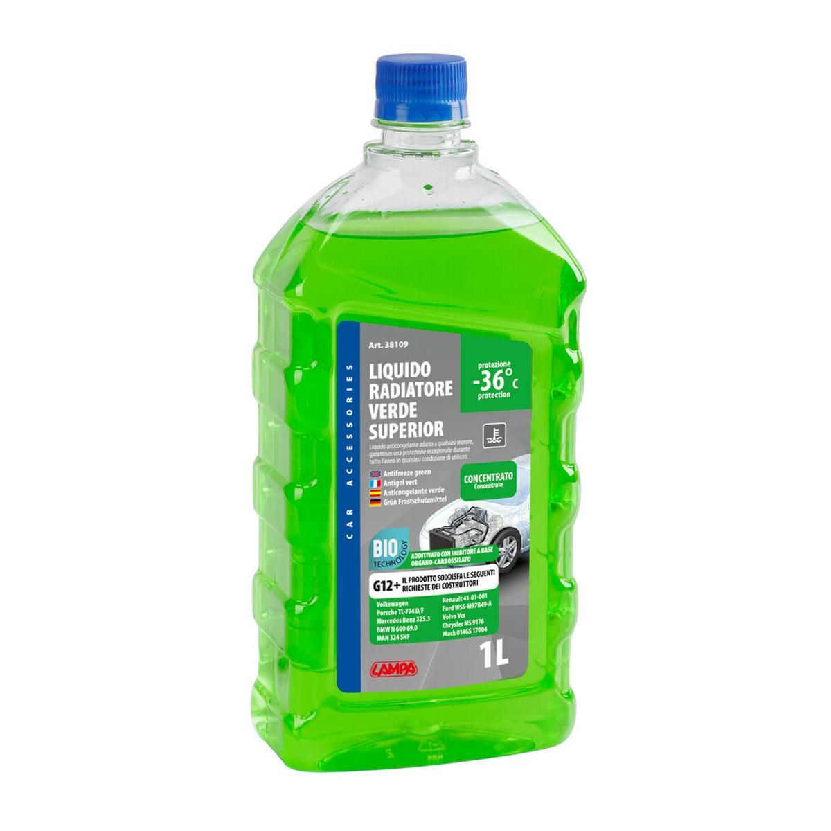 LAMPA 38109 liquido antigelo radiatore superior-verde g12+ concentrato  -36°c 1 l