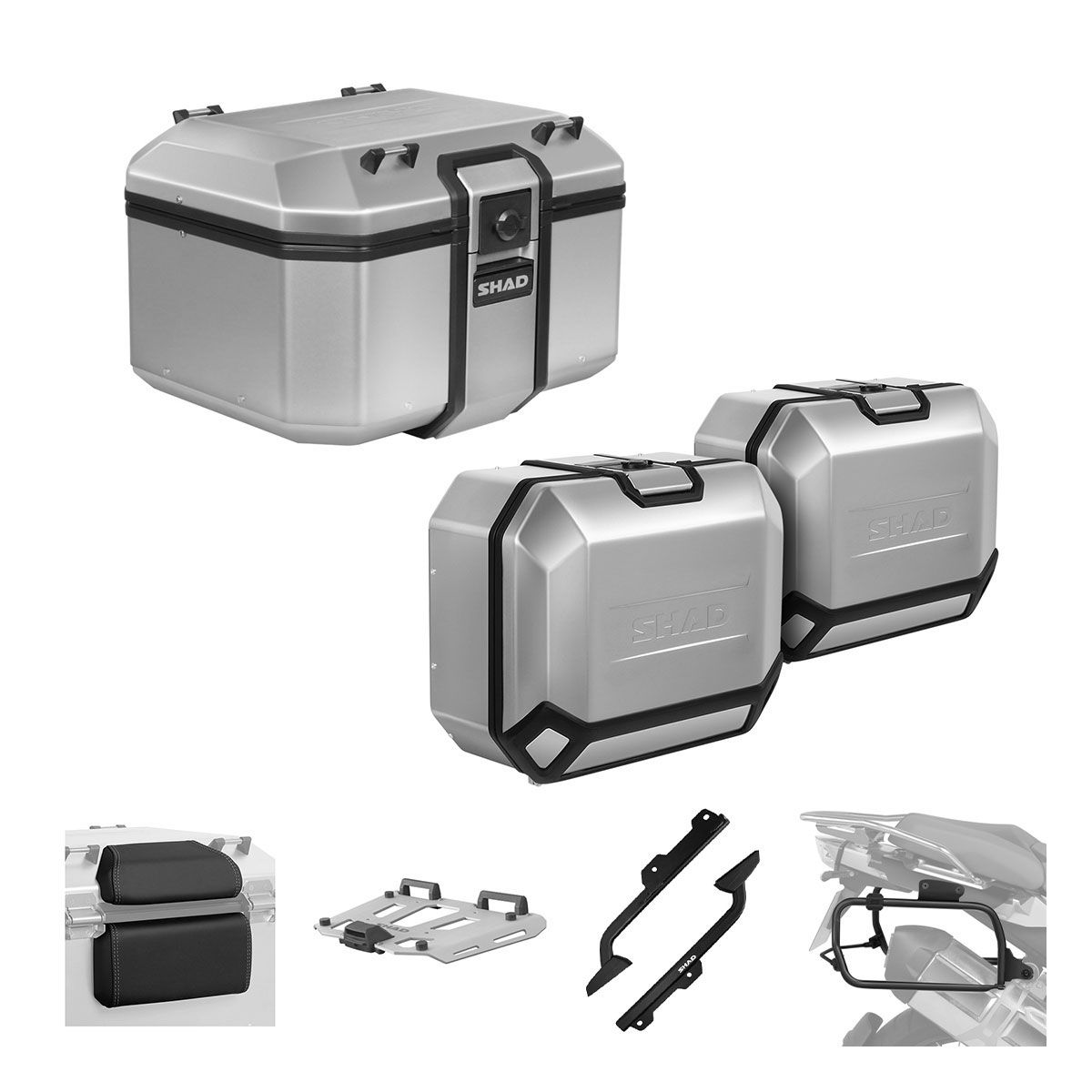 SHAD Top case and side cases kit 