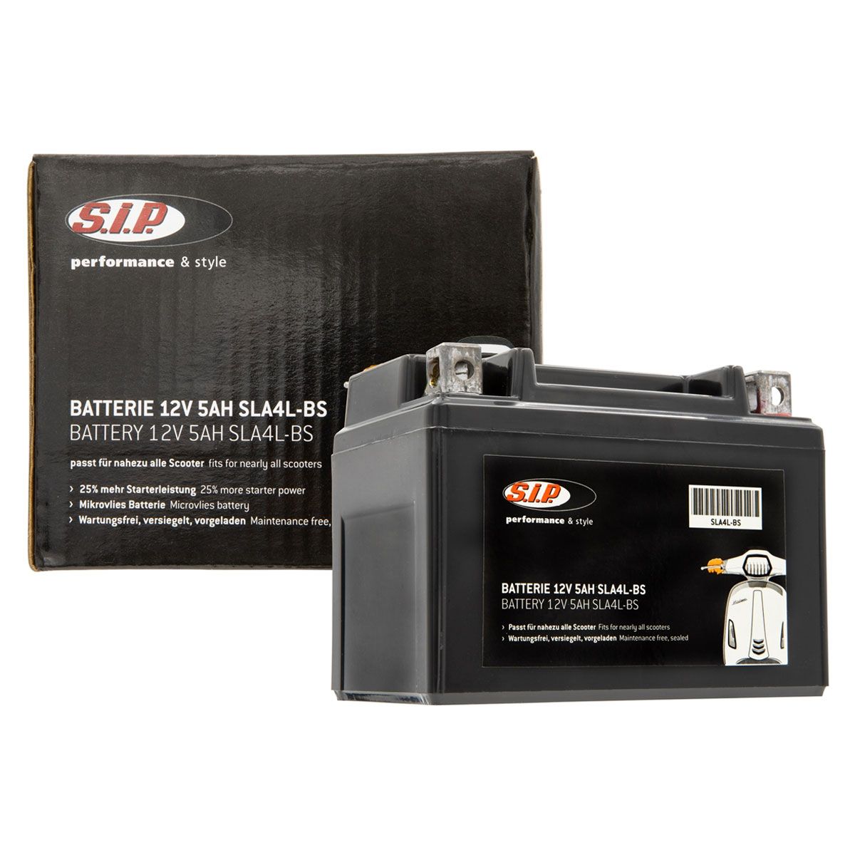 Batterie de moto SIP SLA4L-BS 