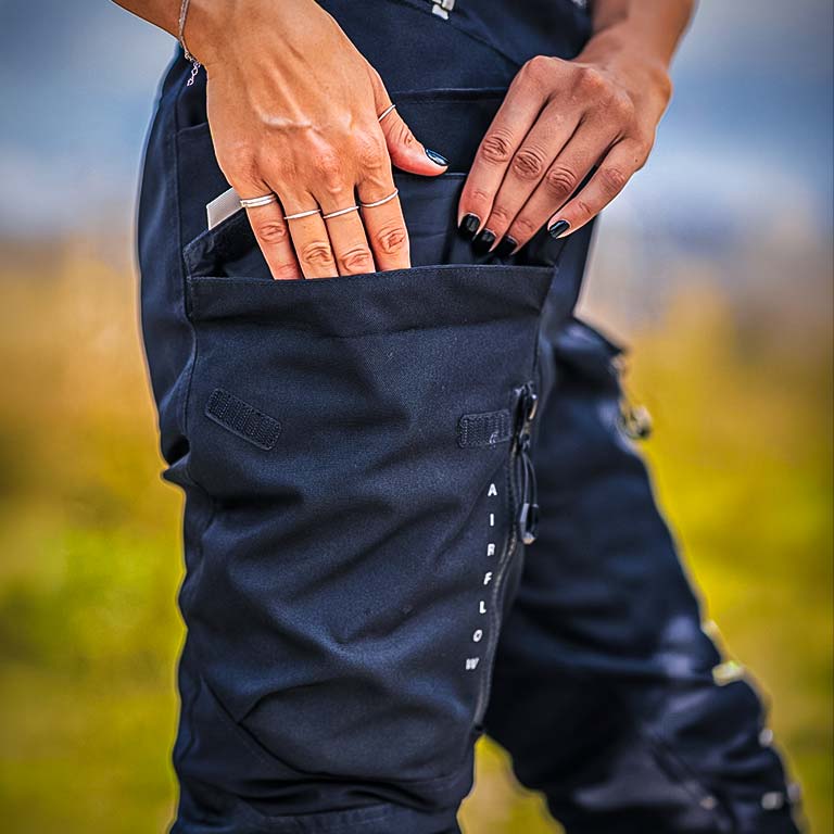 Pants: technical and reinforced models for road and off-road