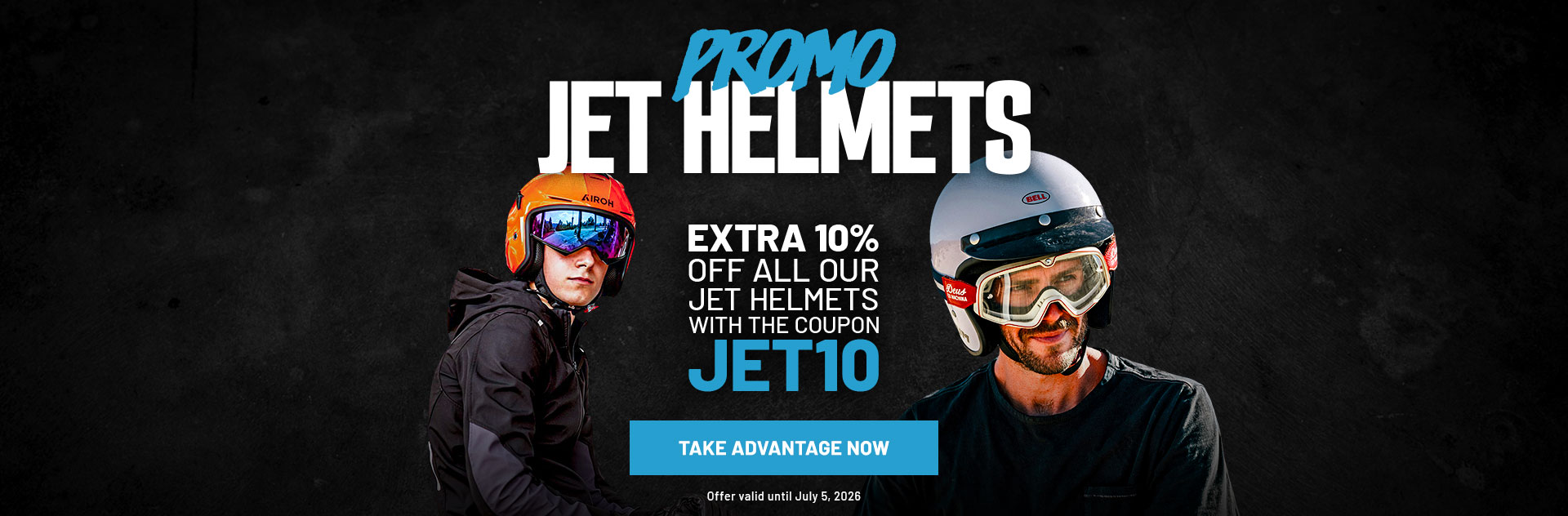Promo Jet: use the coupon and choose your new Jet helmet!
