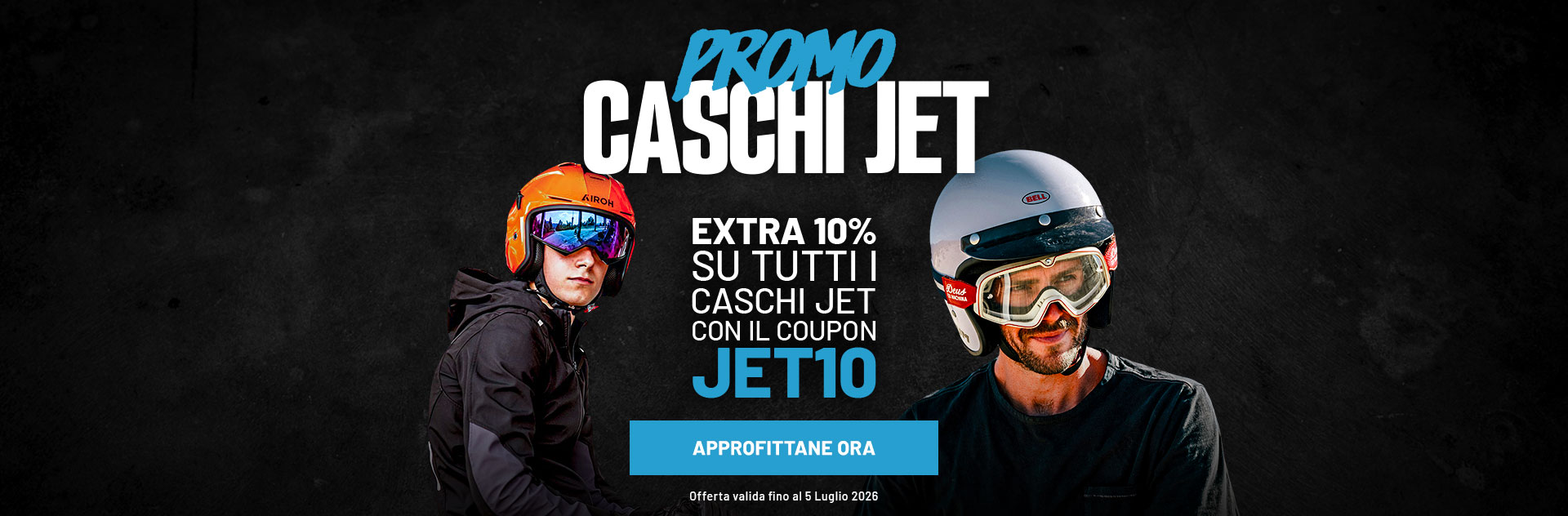 Promo Jet: utilizza il coupon e scegli il tuo nuovo casco Jet!